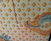 Our room featured hand-painted murals on the ceilings.